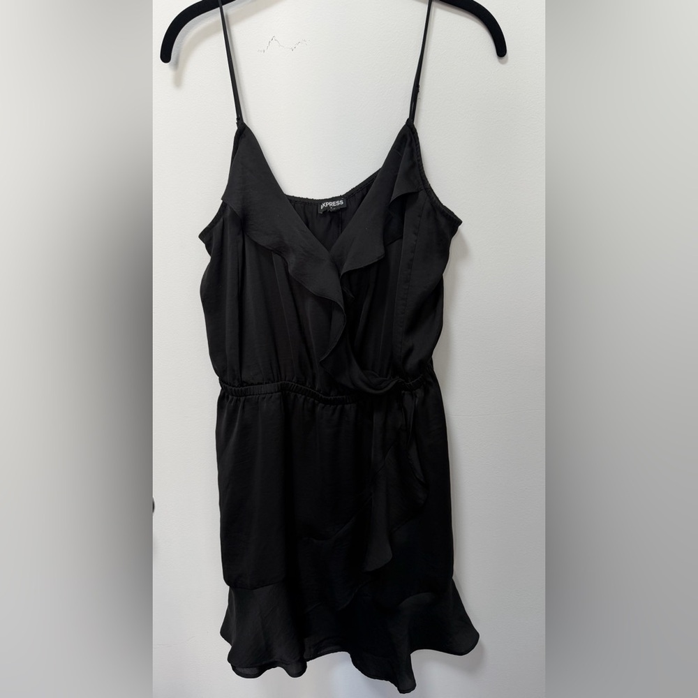 Express Black Ruffle Dress